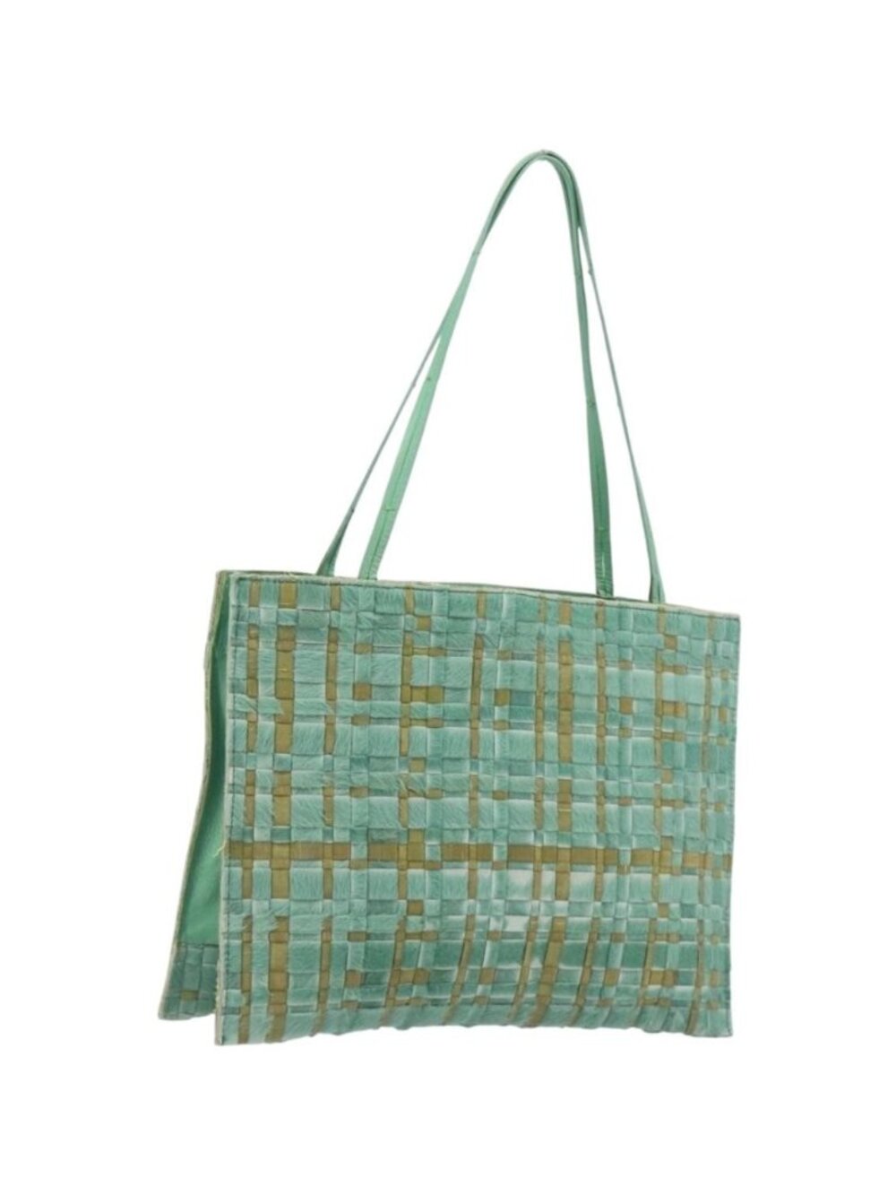 Bottega Veneta INTRECCIATO Tote Bag Harako leather Green Silver